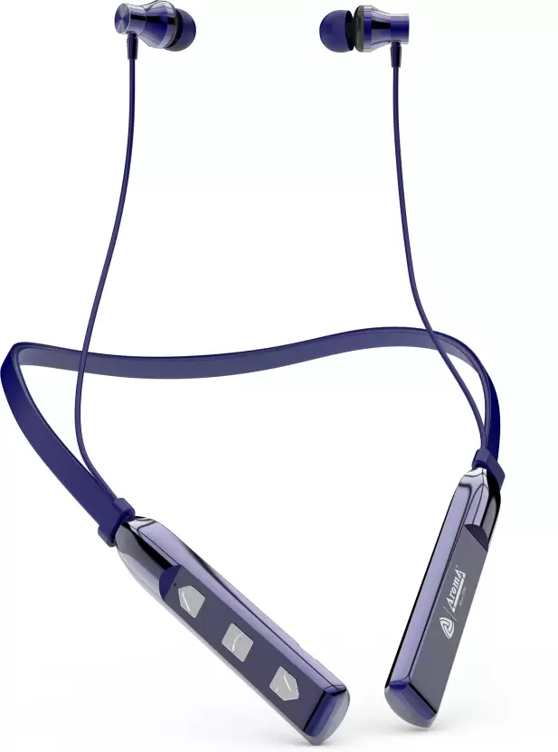 Aroma NB119 Titanium - 48 Hours Playtime Bluetooth Neckband Bluetooth Headset  (Blue, In the Ear)