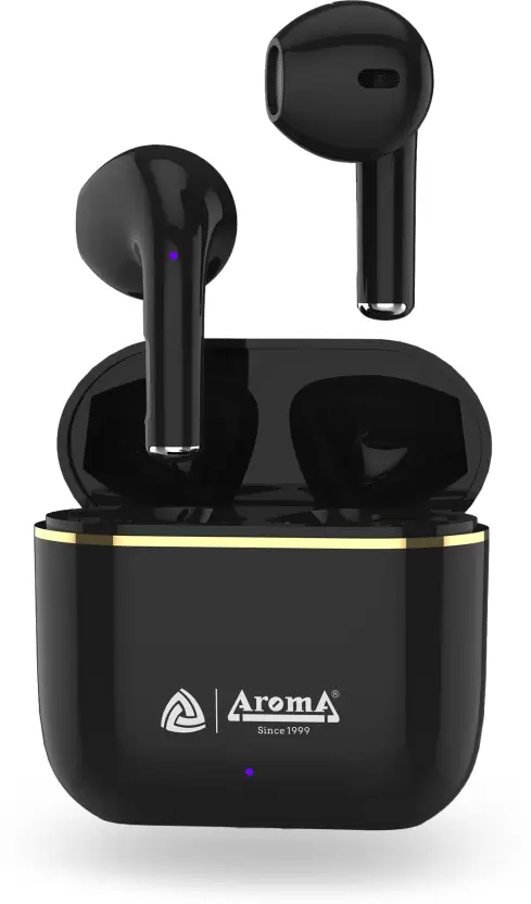 Aroma NB140 Dhamaal 24 Hours* Playtime | Deep Bass | Made In India| TrueWiresless Bluetooth Headset  (Black, True Wireless)