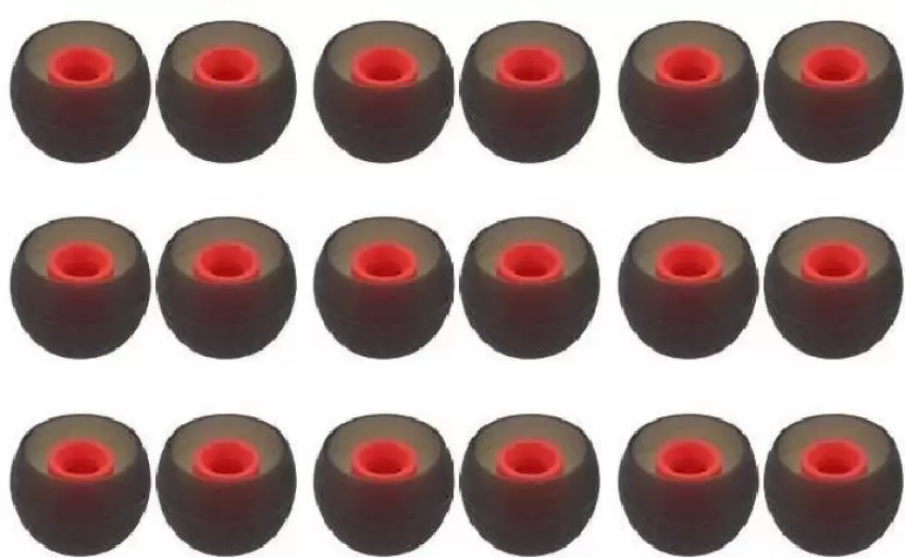 BBS PRO Red 18 pcs Earbuds Rubber earphone tips