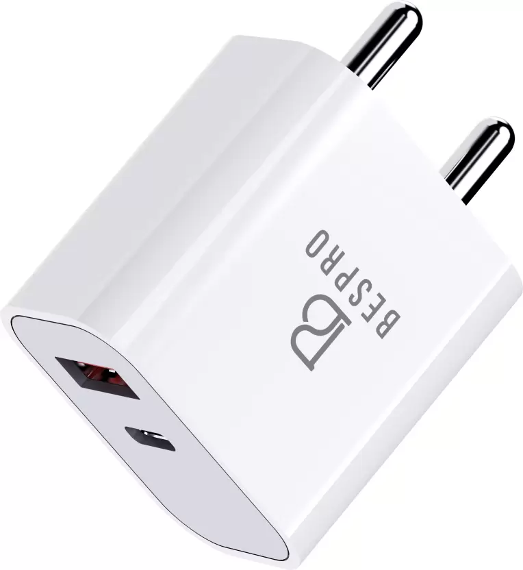 BESPRO 20 W 1.67 A Multiport Mobile Charger  (White)