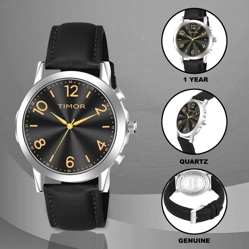 Genuine Leather Belt Strap Analog Watch for Men Analog Watch - For Men Analog Number Dial