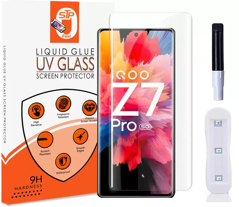 Maxboost Tempered Glass Guard for IQOO Z7 Pro 5G, IQOO 9 Pro Premium 9H Hardness UV Glass With Installation Kit  (Pack of 1)