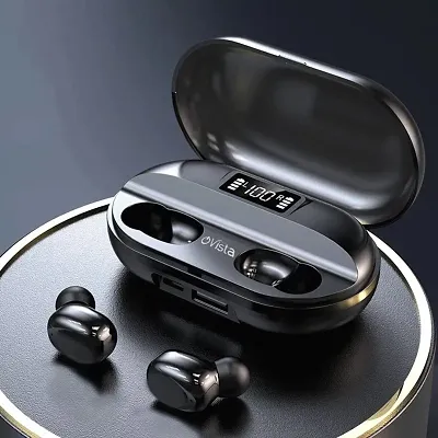 Stonx T2 Tws 5 0 Wireless Bluetooth Earbuds With 1500Mah Power Bank And Led Display For Men And Women Color Black